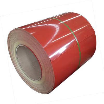 1000-1500mm PPGI Prepainted Galvanized Steel Coils Red Color Coated