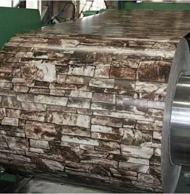 PPGI Prepainted Galvanized Steel Coils 1000-1500mm Wood Pattern