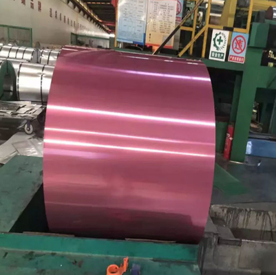 TISCO 1000mm PPGI Prepainted Galvanized Steel Coils Red Color Coated ISO 9001