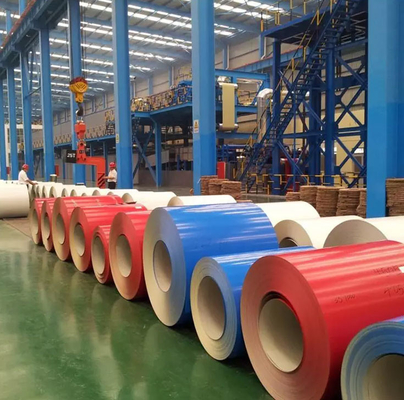TISCO 1000mm PPGI Prepainted Galvanized Steel Coils Red Color Coated ISO 9001