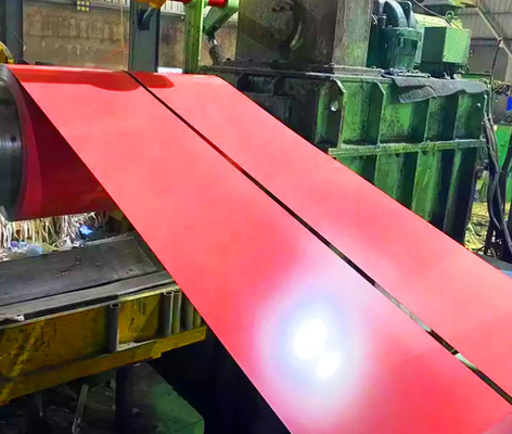 TISCO 1000mm PPGI Prepainted Galvanized Steel Coils Red Color Coated ISO 9001