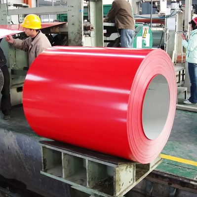 1000-1500mm PPGI Prepainted Galvanized Steel Coils Red Color Coated TISCO