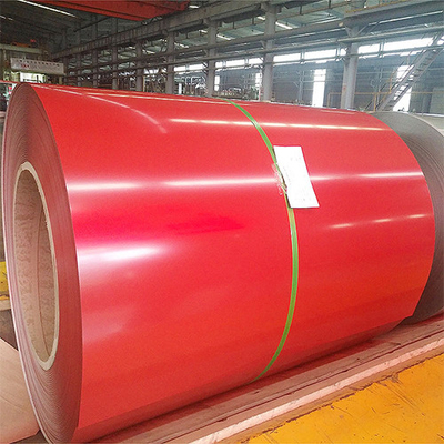 1000-1500mm PPGI Prepainted Galvanized Steel Coils Red Color Coated