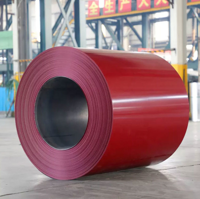 1000-1500mm PPGI Prepainted Galvanized Steel Coils Red Color Coated TISCO