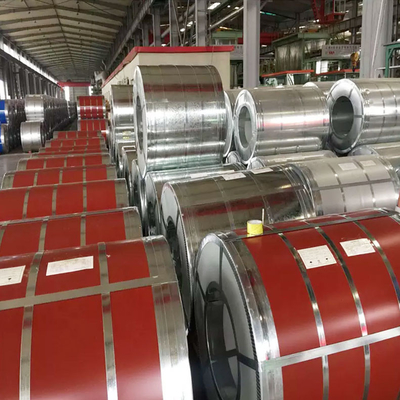 1000-1500mm PPGI Prepainted Galvanized Steel Coils Red Color Coated TISCO